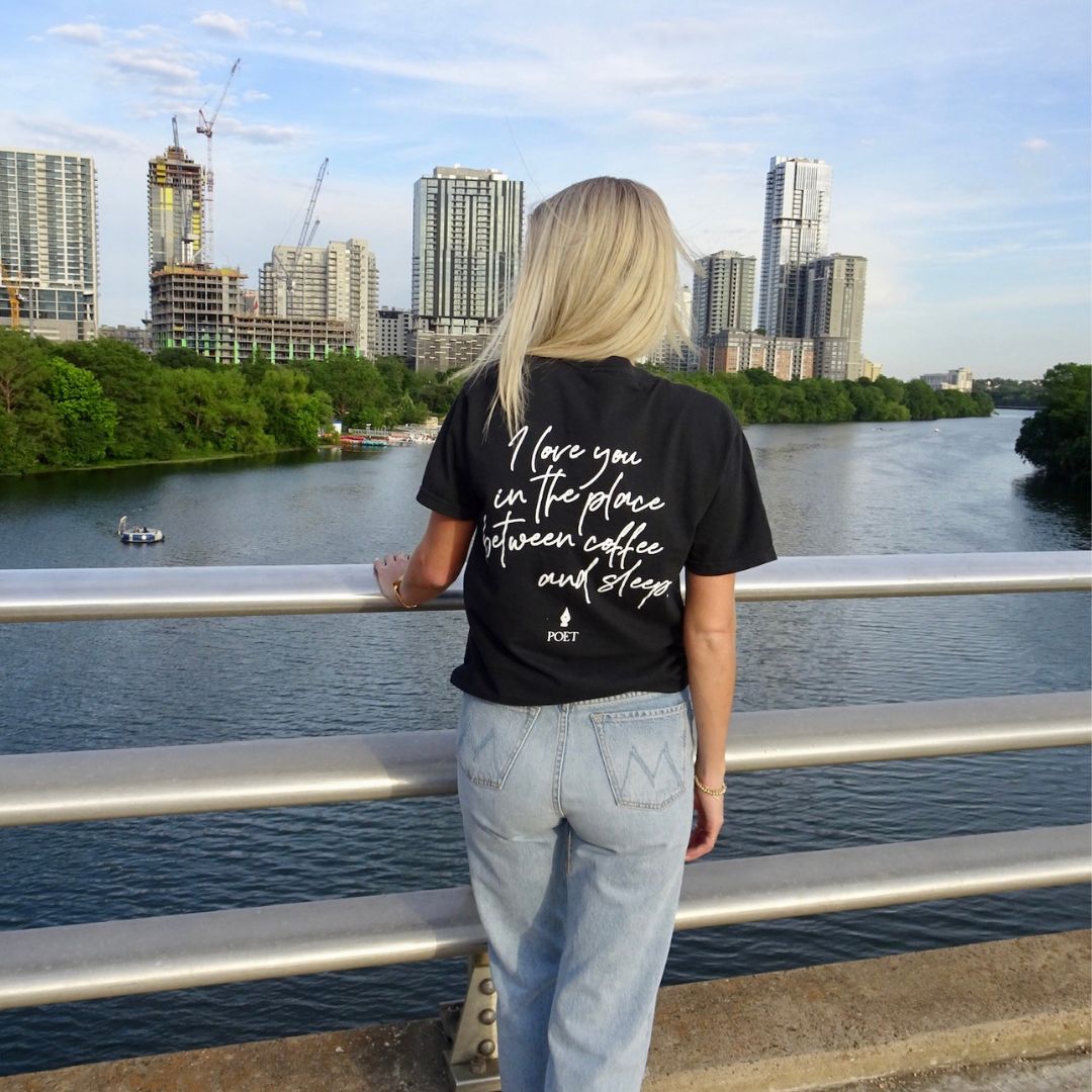 Poetry and Coffee Pocket Tee