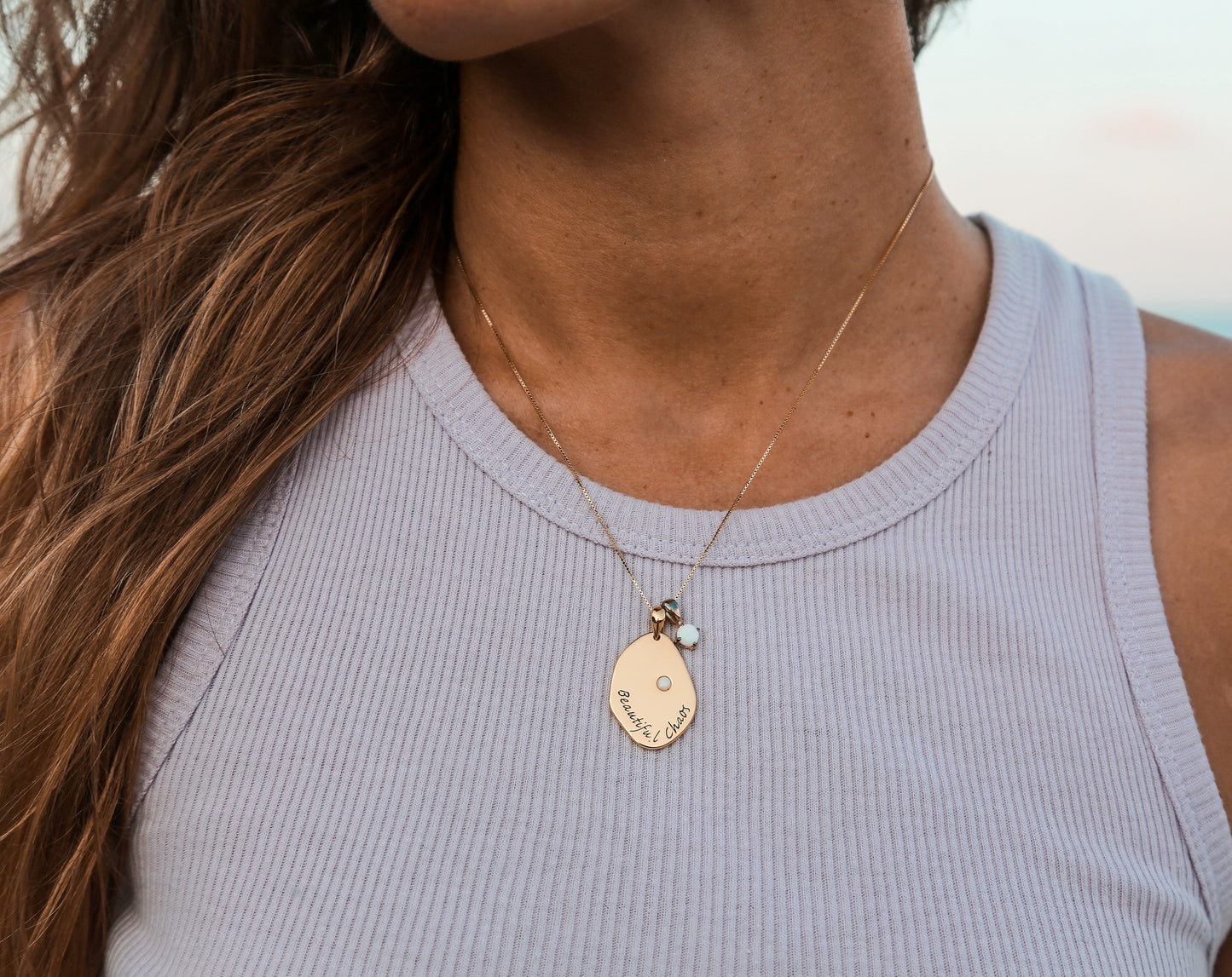 Beautiful Chaos Opal Pendant Necklace