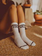 Stay Wild Socks in B+W