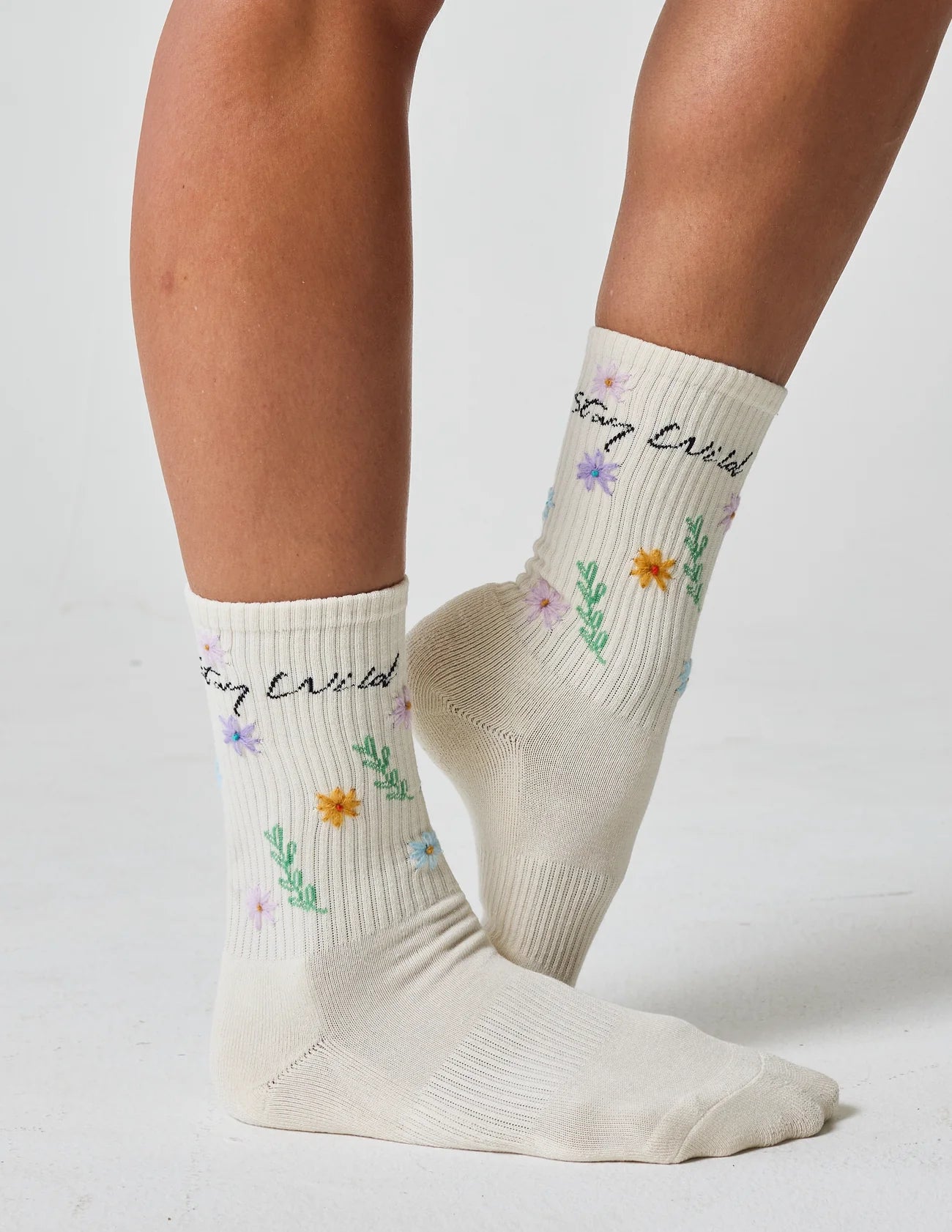 Stay Wild Flower Socks