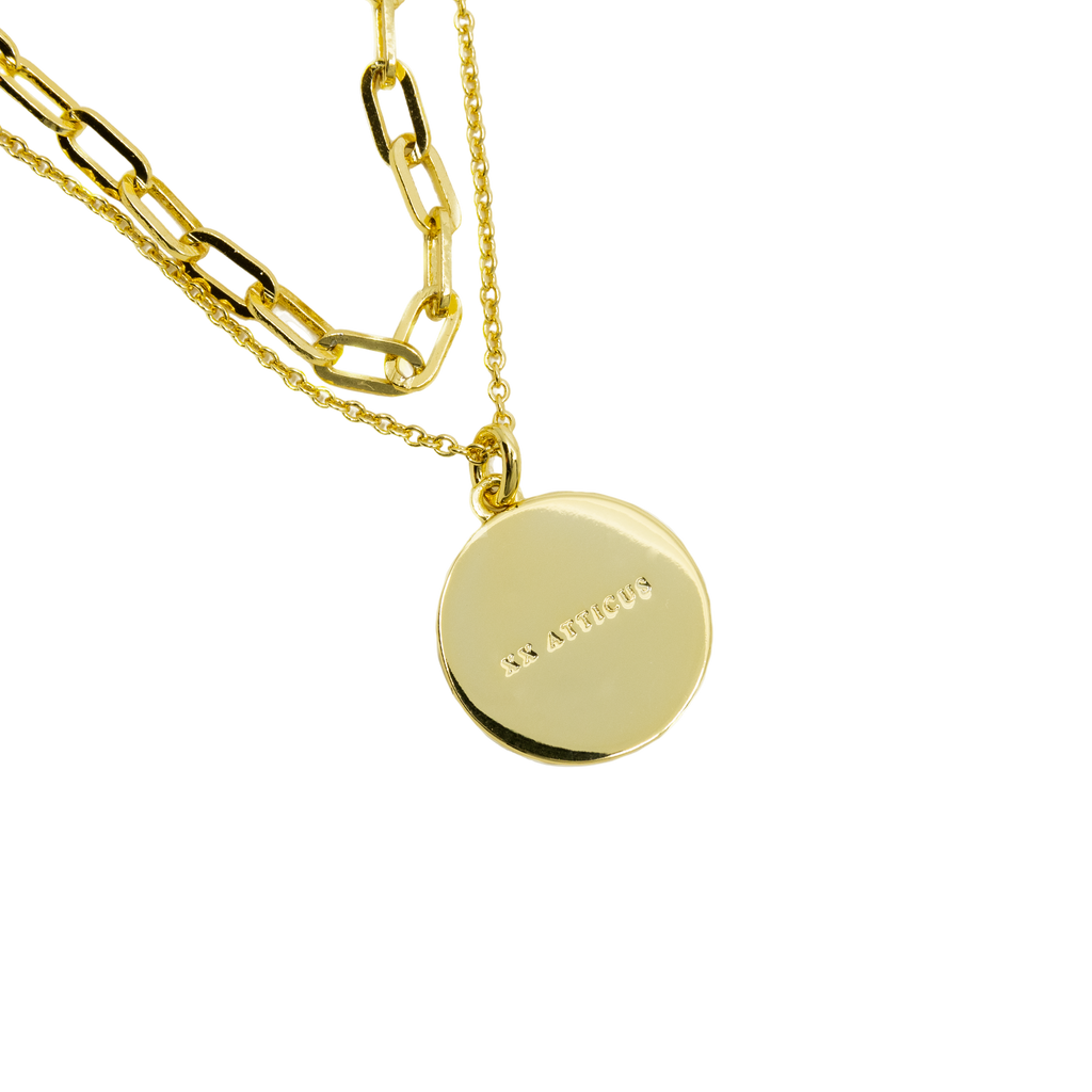 Searching for truths - Layered Gold Coin Necklace