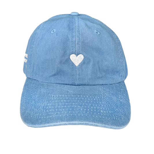 Light Blue Heart Hat
