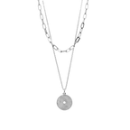 Searching for Truths - Layered silver coin necklace