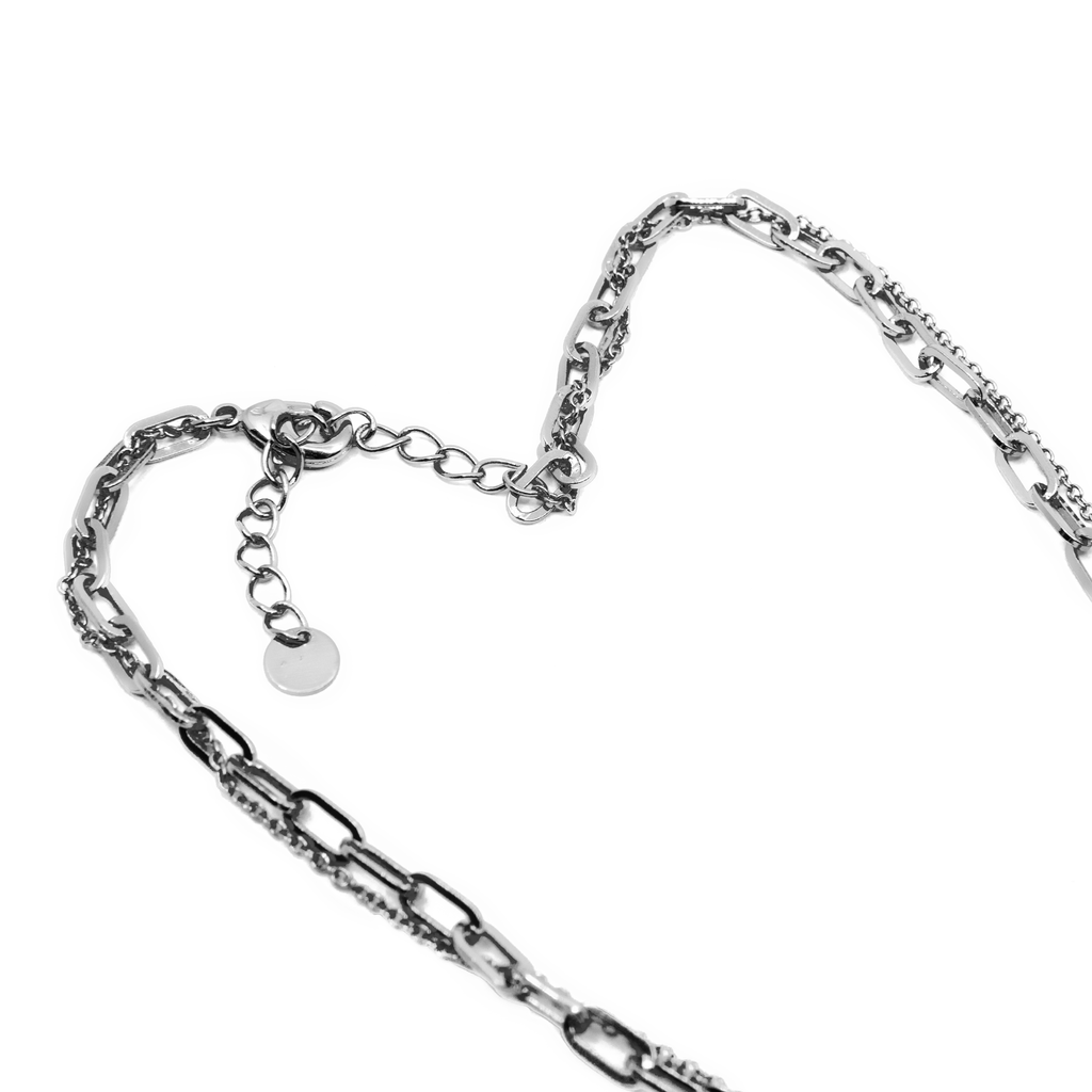Searching for Truths - Layered silver coin necklace
