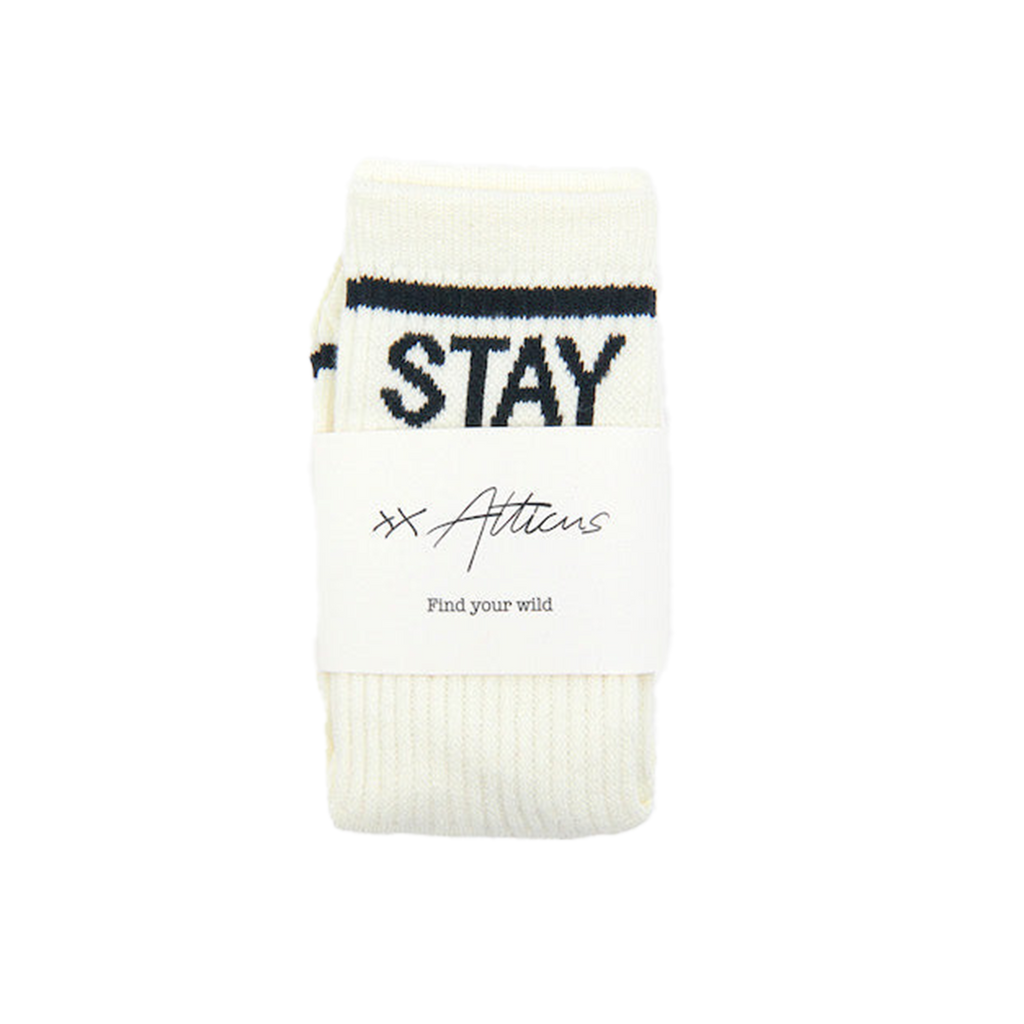 Stay Wild Socks in B+W