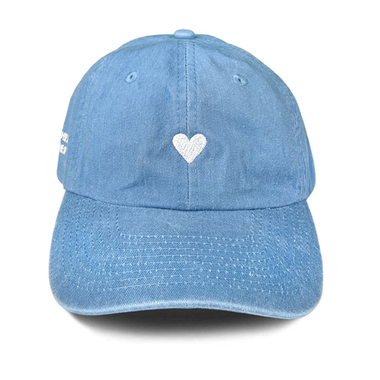 Light Blue Heart Hat