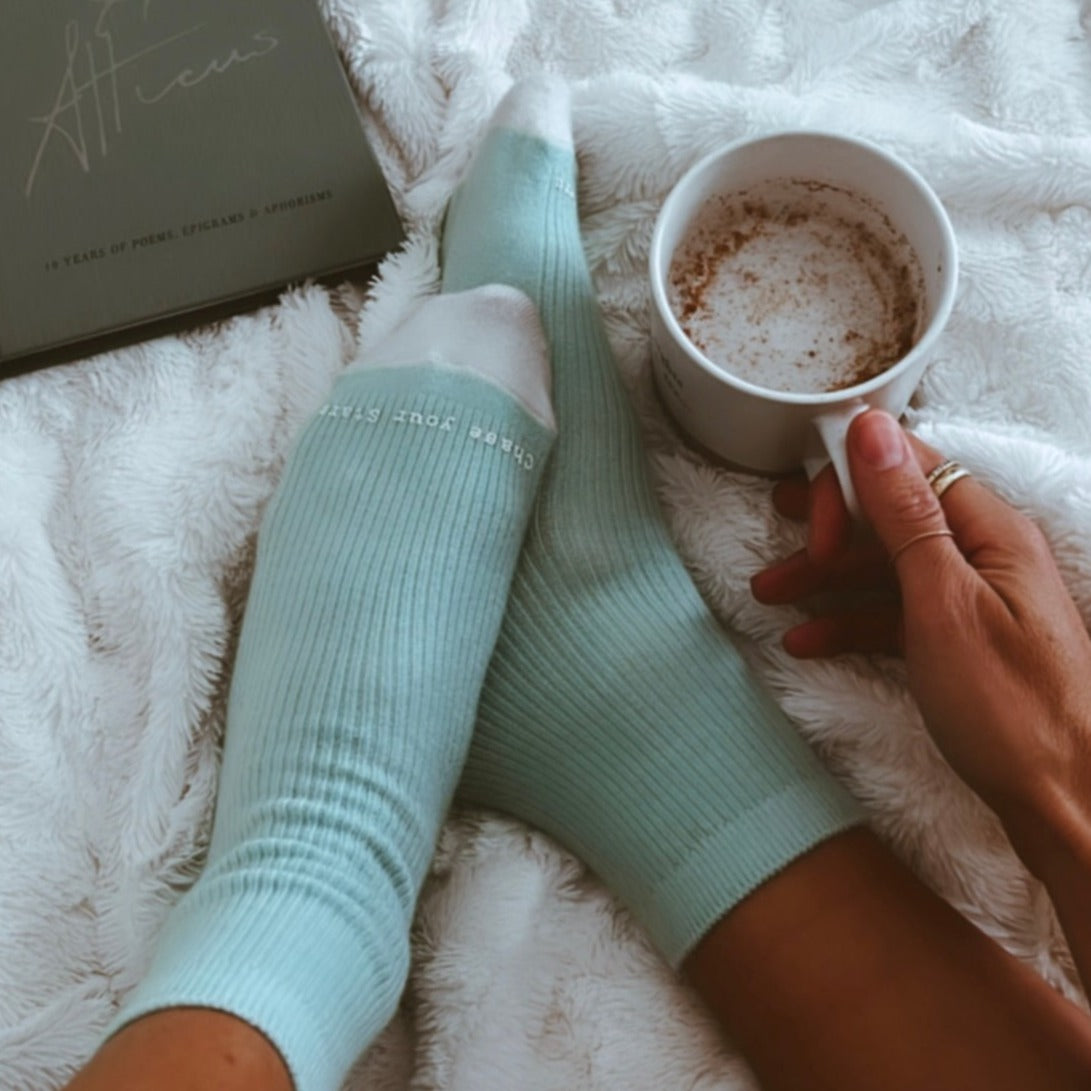 Chase Your Stars cashmere socks by Lucky Honey X Atticus