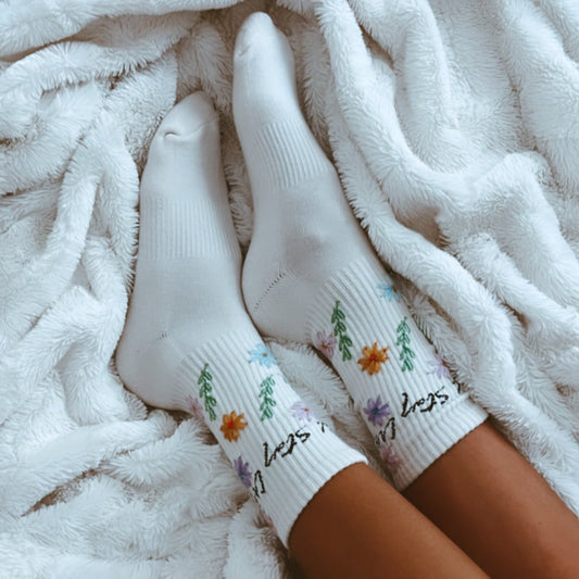Stay Wild Floral Socks by Lucky Honey X Atticus