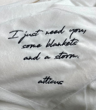 "I just need you" Sherpa Blanket