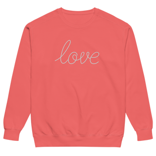 Love Embroidered Crew - Watermelon