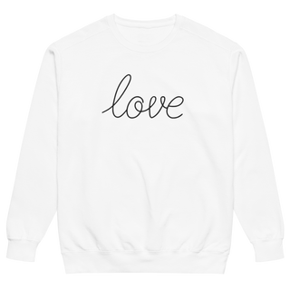 Love Embroidered Crew - White