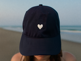 Navy Heart Hat