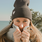 Black Heart Beanie