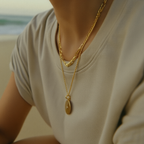 Searching for truths - Layered Gold Coin Necklace