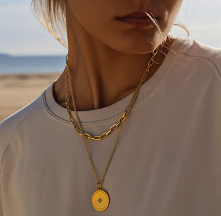 Layered Gold Coin Necklace