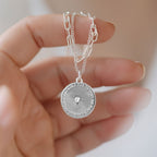 Searching for Truths - Layered silver coin necklace