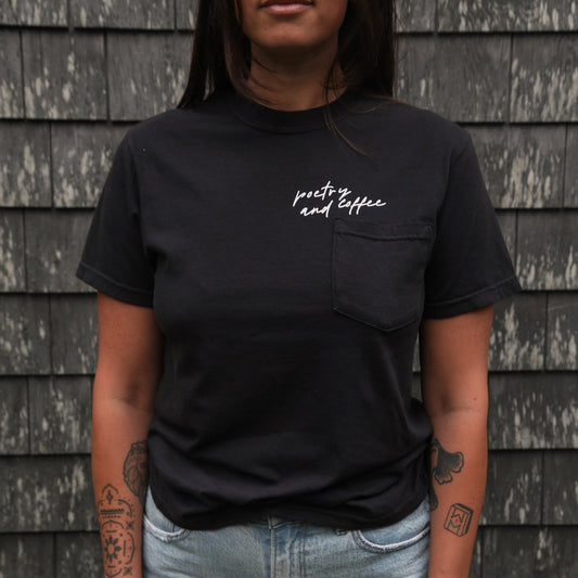 Poetry and Coffee Pocket Tee