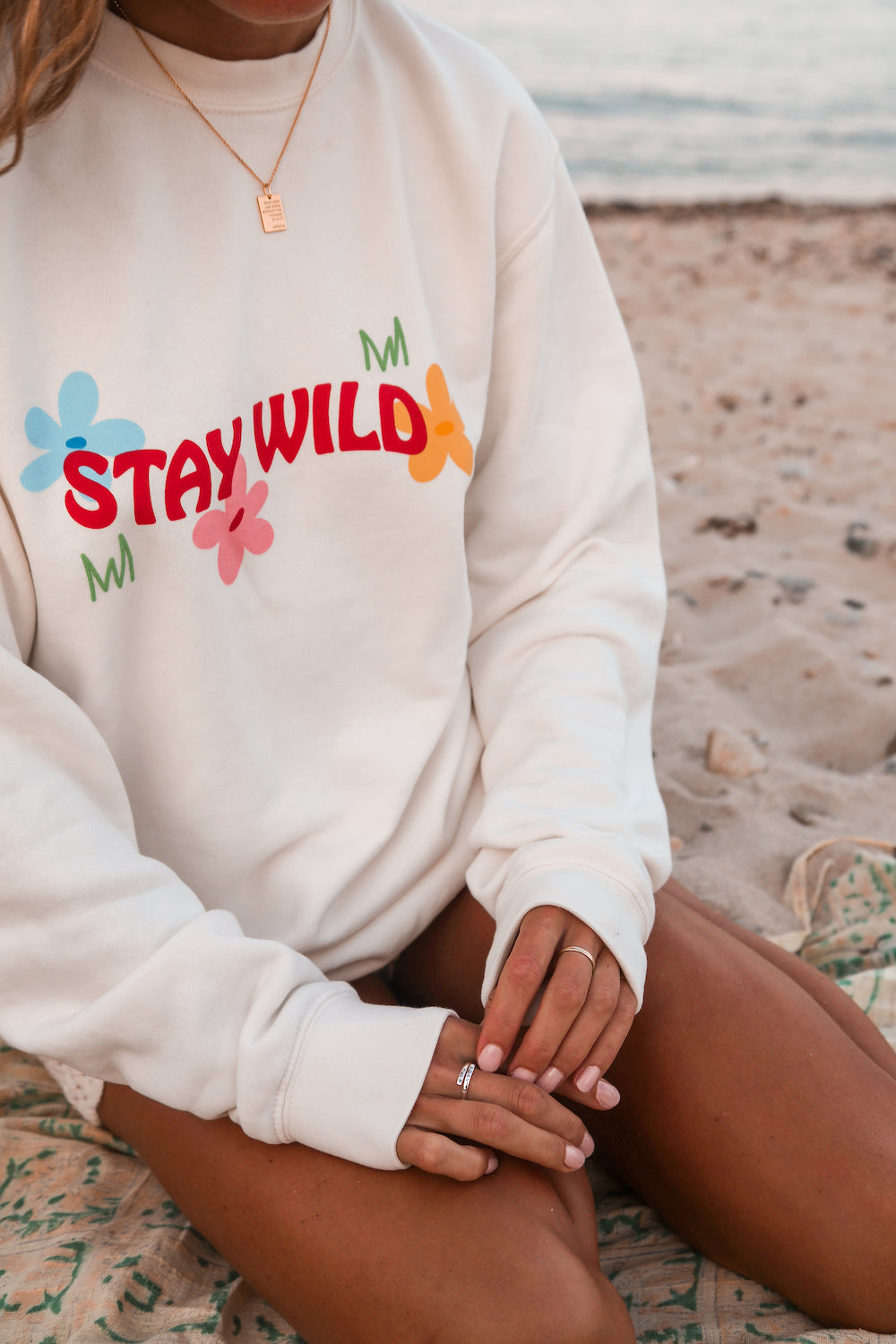Groovy Stay Wild Floral Crewneck Lifestyle 1