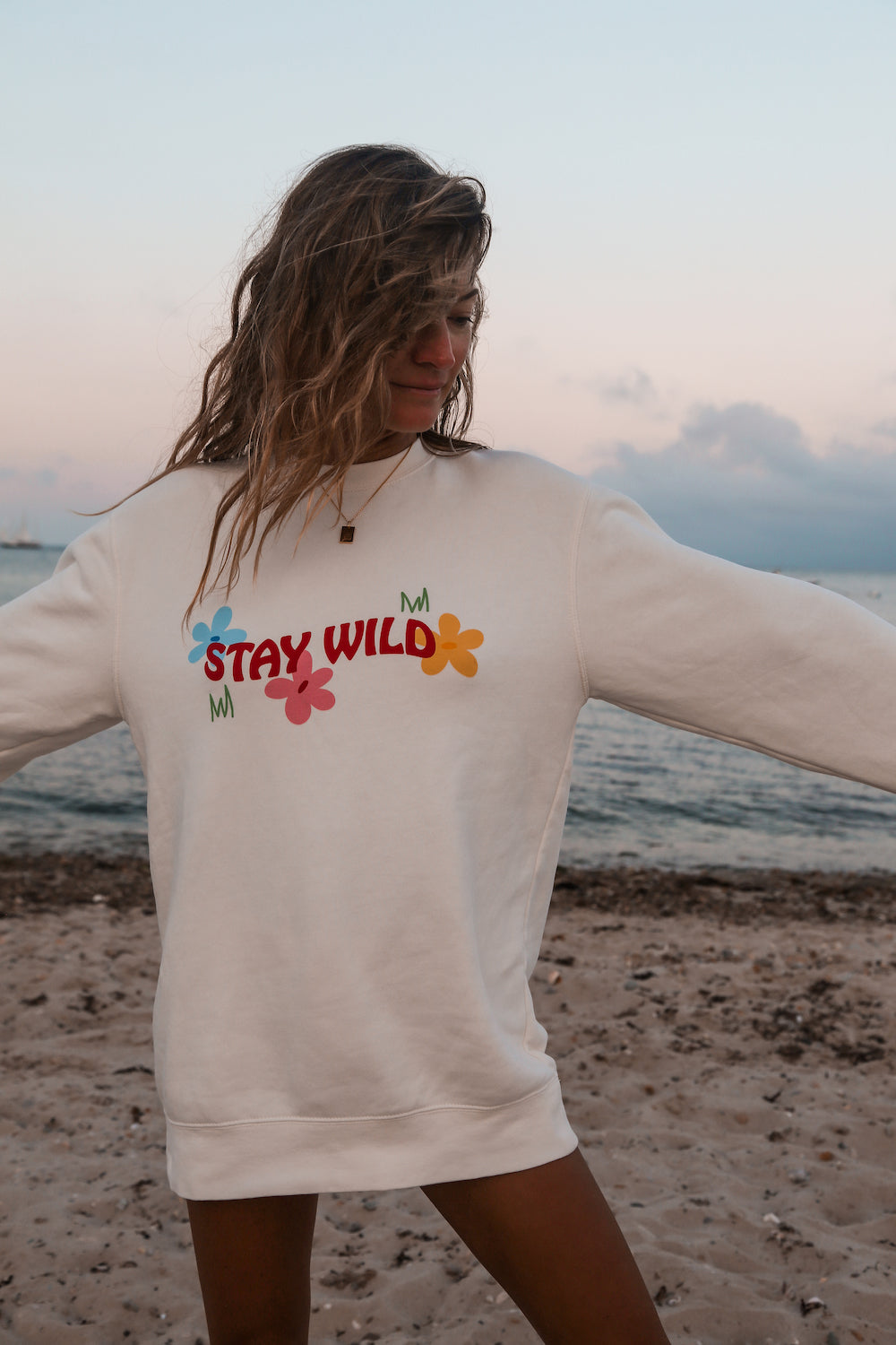 Groovy Stay Wild Floral Crewneck Lifestyle 2