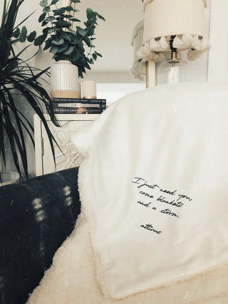 "I just need you" Sherpa Blanket