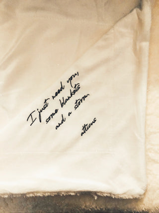 "I just need you" Sherpa Blanket