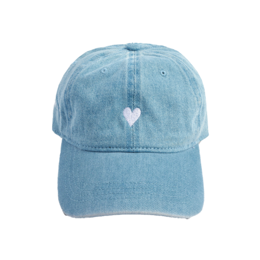 Denim Heart Hat