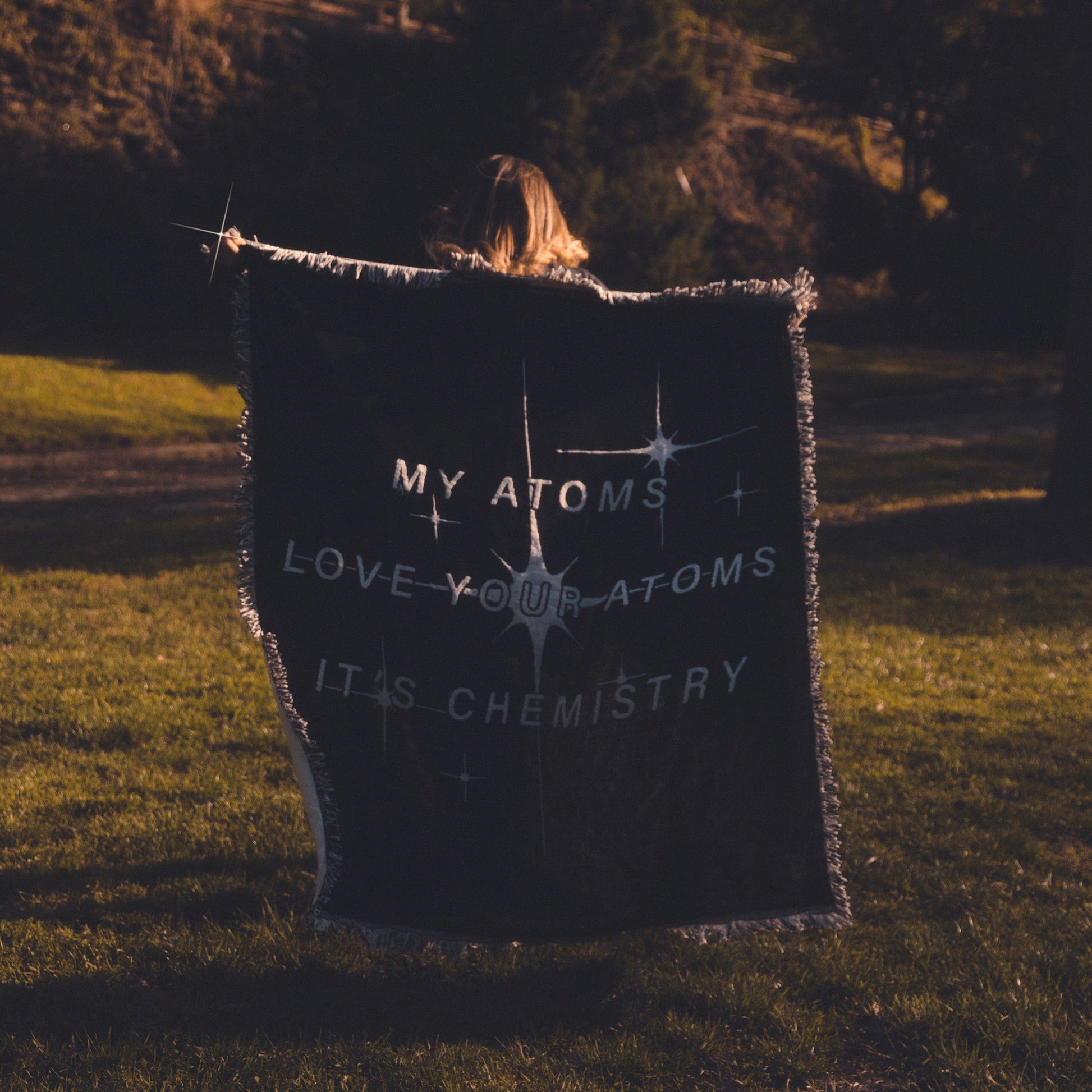 My Atoms Love Your Atoms Blanket Lifestyle 2