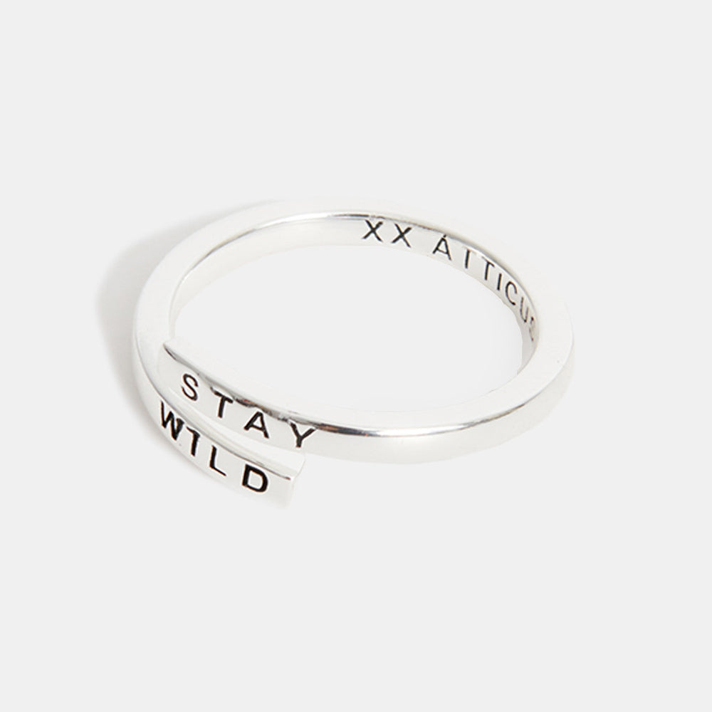 Stay Wild Wrap Ring - Silver Side