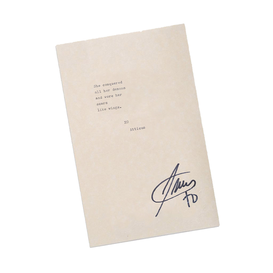 "Wings" Typed + Signed Poem