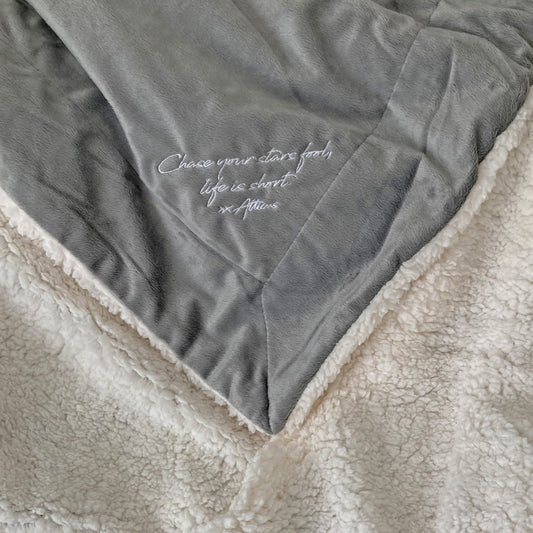 "Chase Your Stars" Sherpa Blanket